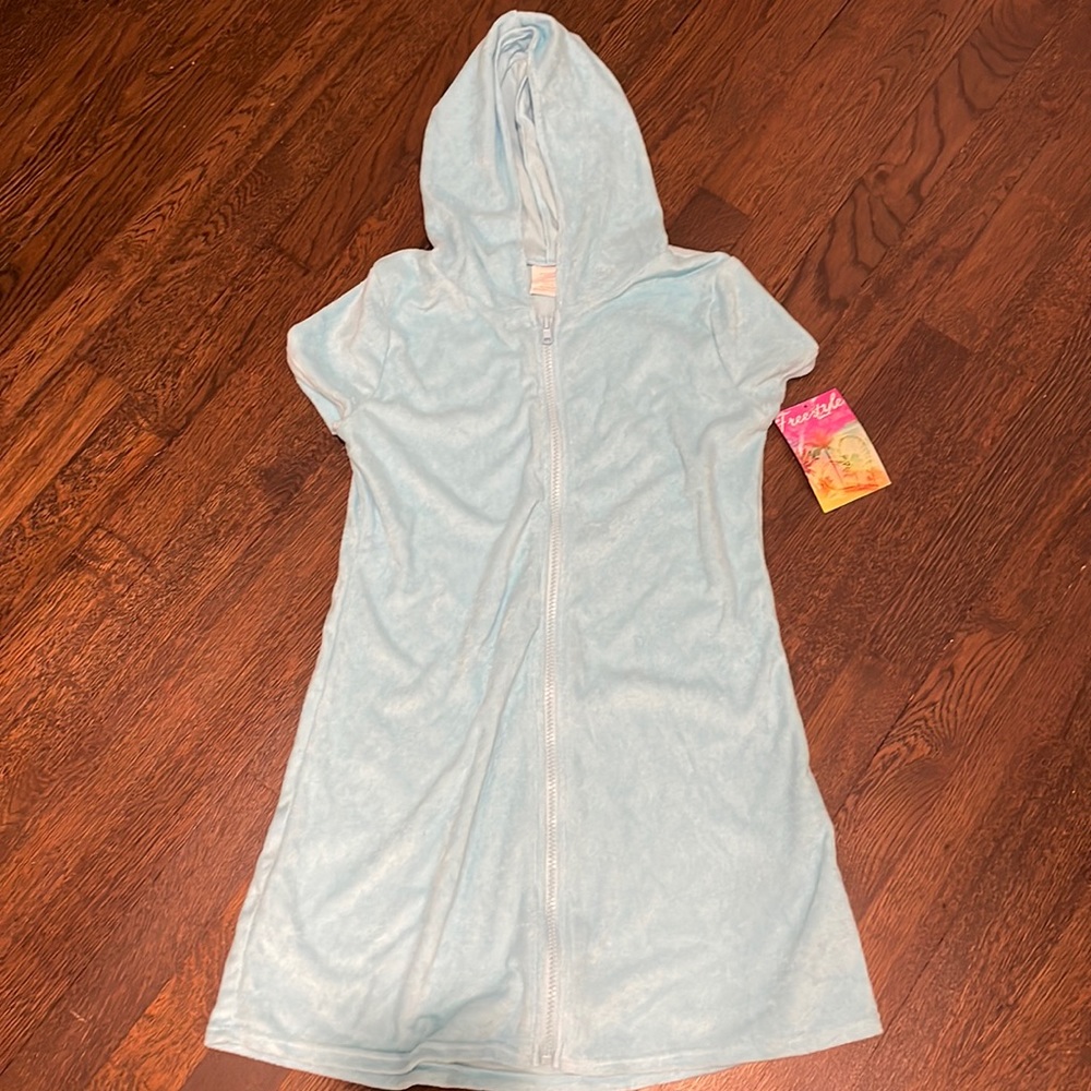 NWT Girls terrycloth swim cover up size 10